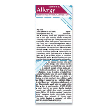 Lil' Drugstore® Allergy Relief Tablets, Refill Pack, Two Tablets-packet, 50 Packets-box freeshipping - TVN Wholesale